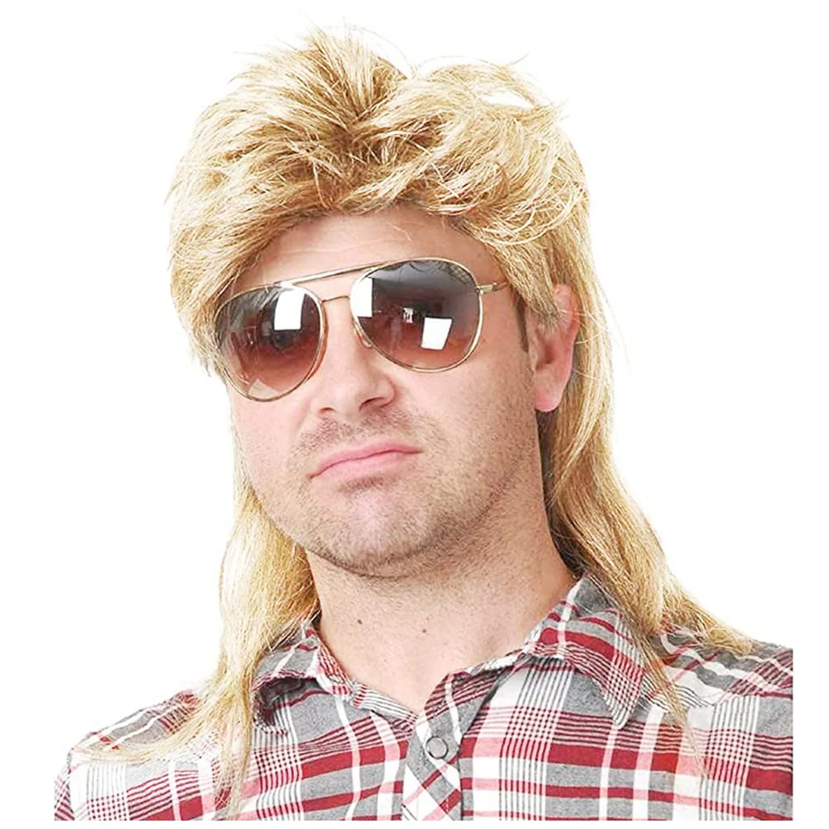 

Мужской Многоцветный парик в стиле 80-х костюмов, аксессуары для косплея, парик, шаль, вьющиеся волосы