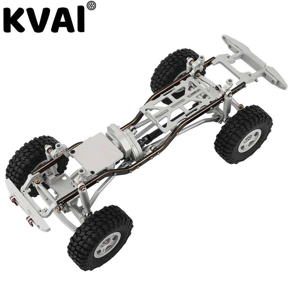 

1:24 DIY Metal Alloy Upgrade Car Frame with Double Front Axles For 1/24 Axial SCX24 AXI00005 RC Car Upgrade Parts