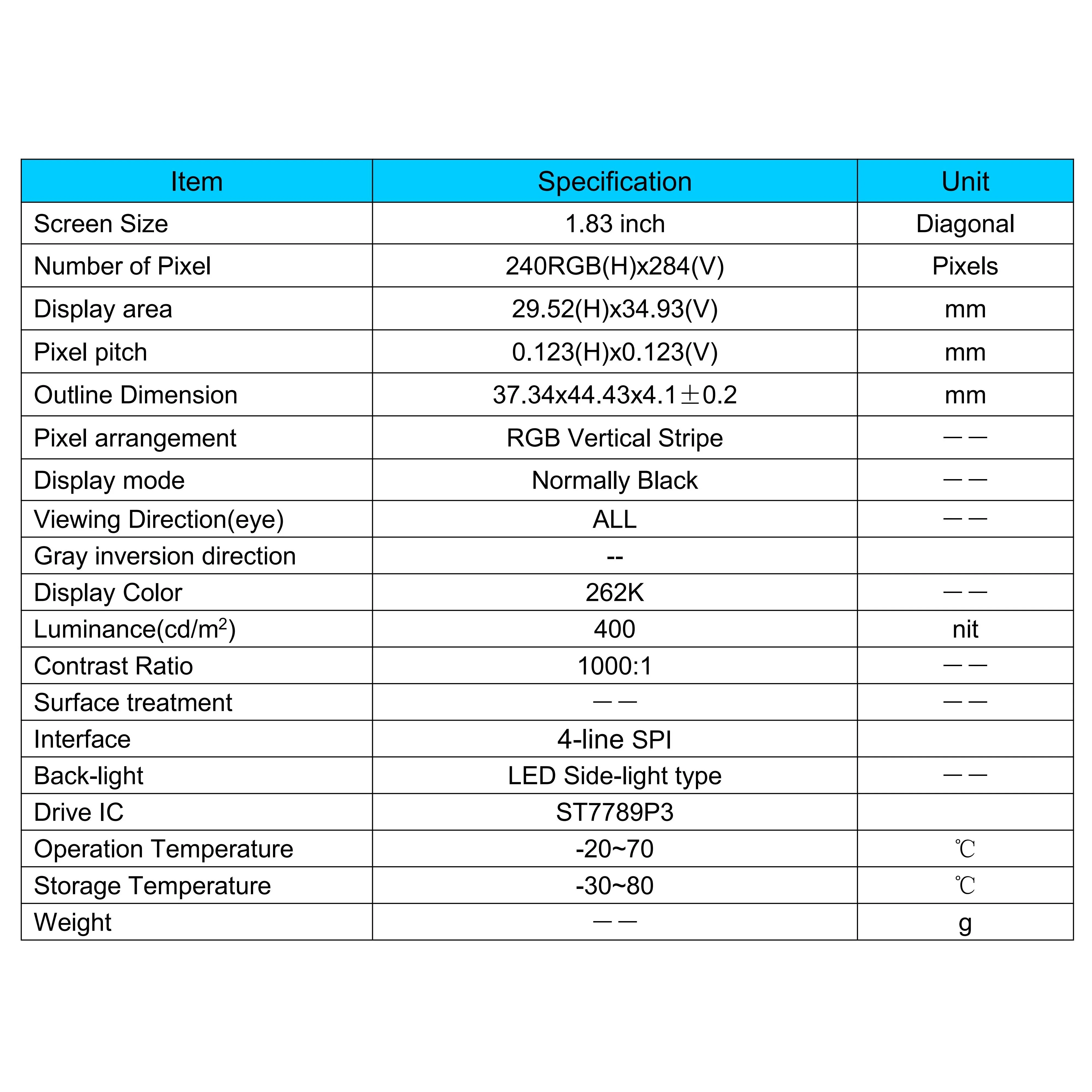1.83 Inch Round IPS TFT LCD Display with Capacitive Touch Screen 4-Line SPI Interface ST7789P3 Driver IC 18-Pin lcd display module,display module,touchscreen display