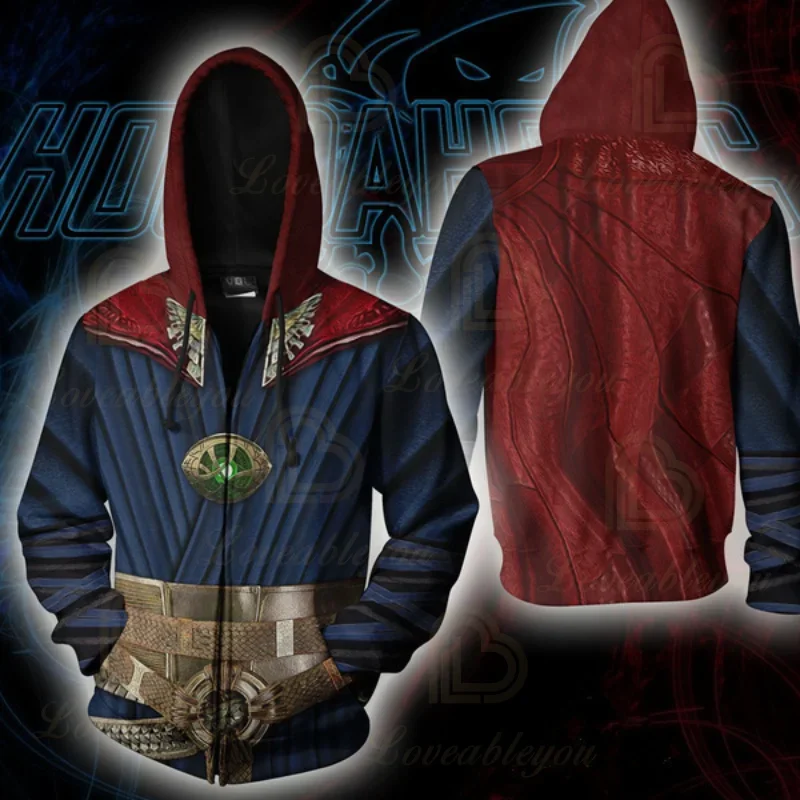 Dis Movie Doctor Stranking Cosplay 3D Felpe Con Cappuccio Unisex Zipper Autunno Jacket Anime Fans Outfit Strana Felpa Con Cerniera Con Cappuccio