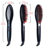 Nouveau Peigne à lisser électrique professionnel, brosse à cheveux, fers à lisser, prise ue/US/UK/AU 6