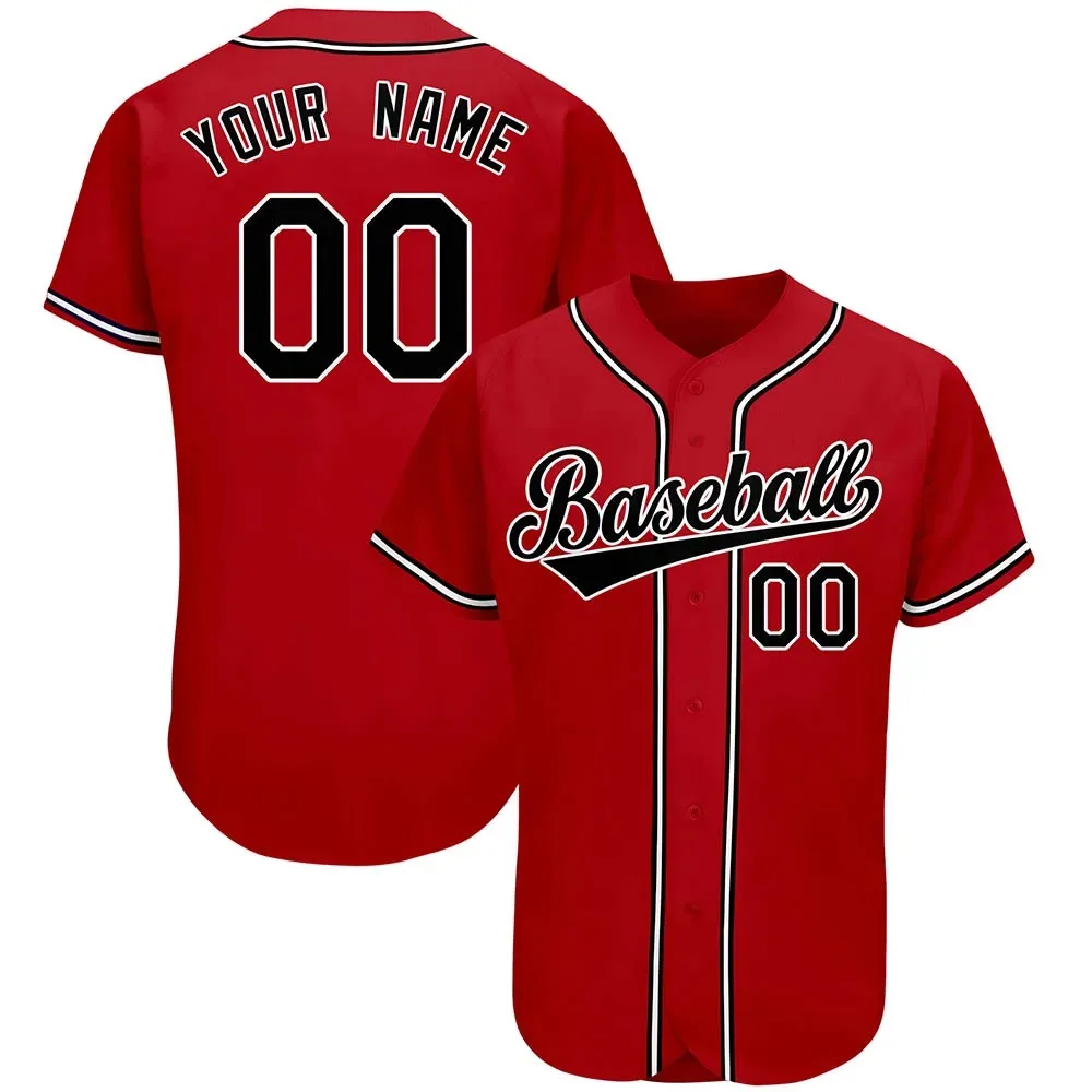 Camiseta de béisbol personalizable, camiseta de equipo con estampado de nombre personal, número, rayas, ropa deportiva de hip hop, camiseta de béisbol para hombres, mujeres y niños