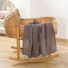 Kangobaby #My Soft Life# Solid Color Bamboo Cotton Baby Muslin Swaddle Blanket Newborn Bath Towel Infant Quilt Size 120x110cm 3