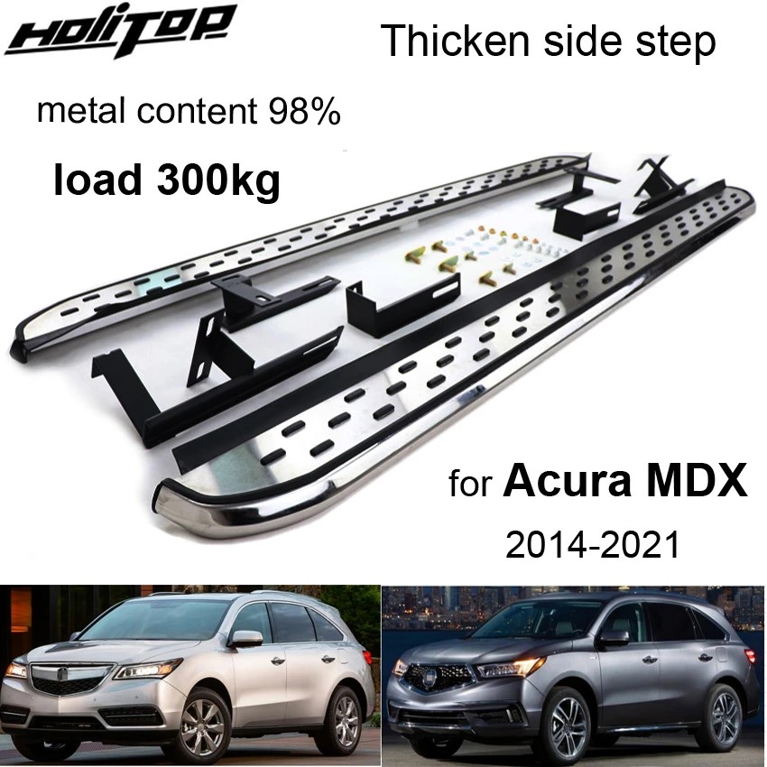 Snailfly Running Boards Fit For Acura MDX 20142021 Black Aluminum Side