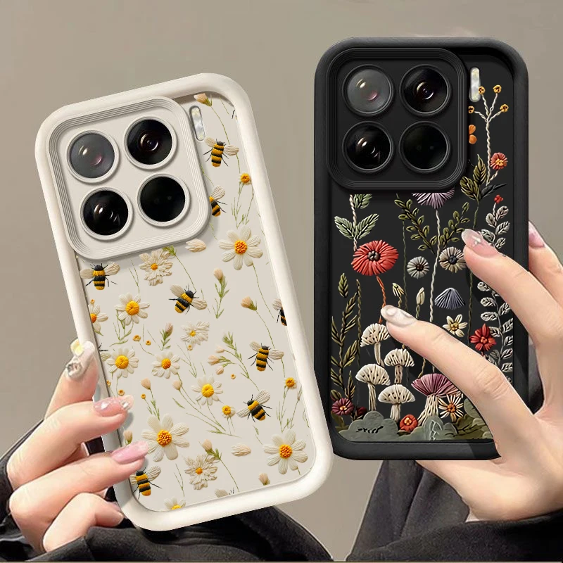 Elegant Embossed Floral Painted Phone Case