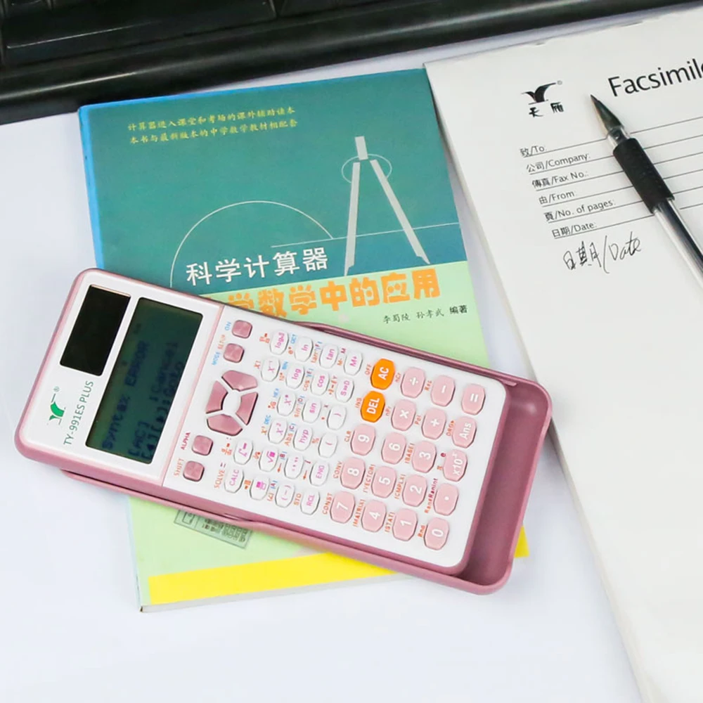 【New】Scientific Calculators Math Calculator with 417 Function HD Dot Matrix Display 96*31) Dual Power Supply