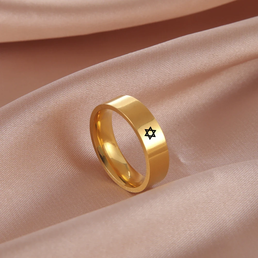 Jewish Shema Ring Israel Stainless Steel Blessing Ring Men and Women Religious Amulet Fashion Jewelry Wedding Gifts 6