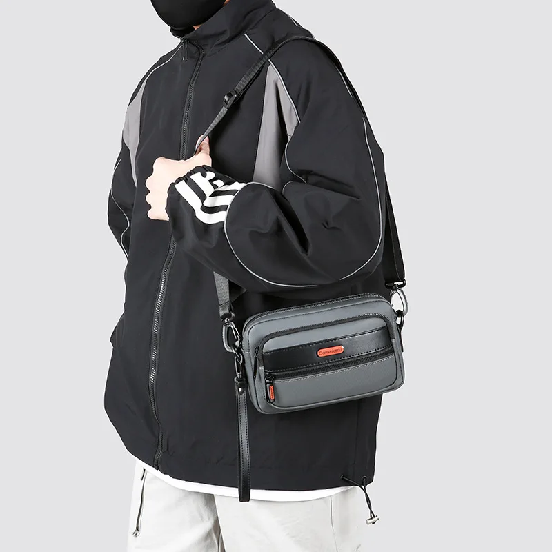 Men's Waterproof Crossbody Bag Casual Commuter Messenger Bag for Outdoor Travel Business Daily Use