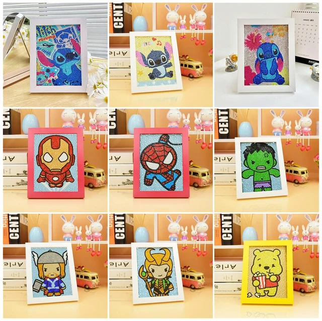 DIY Diamond Painting by Number Kits for Kids Cartoon Animal Picture Crystal  Rhinestone Diamond Embroidery for