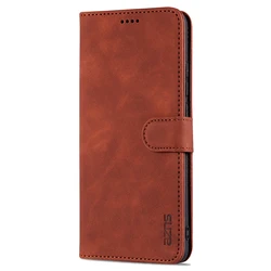 Premium Flip Cover Case in PU Leather for Xiaomi Phones with Secure Strap - AZNS (YZSAS Brown)