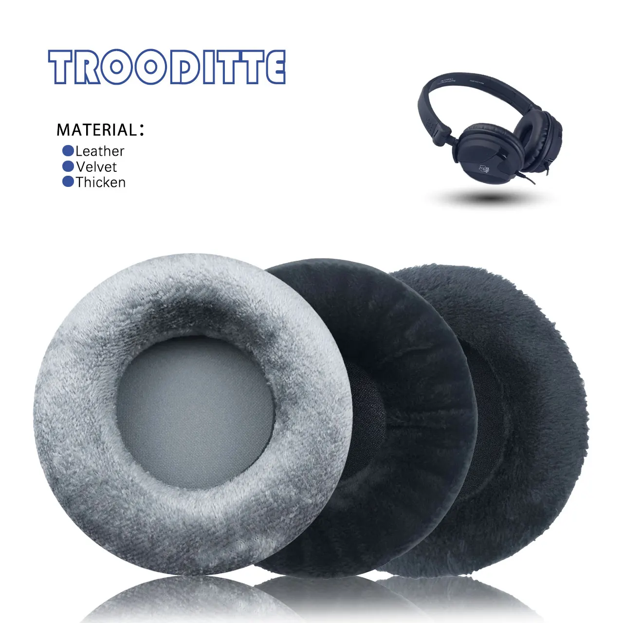 TROODITTEReplacementEarpadForAKGK518K518DJK518LEK81Headphones