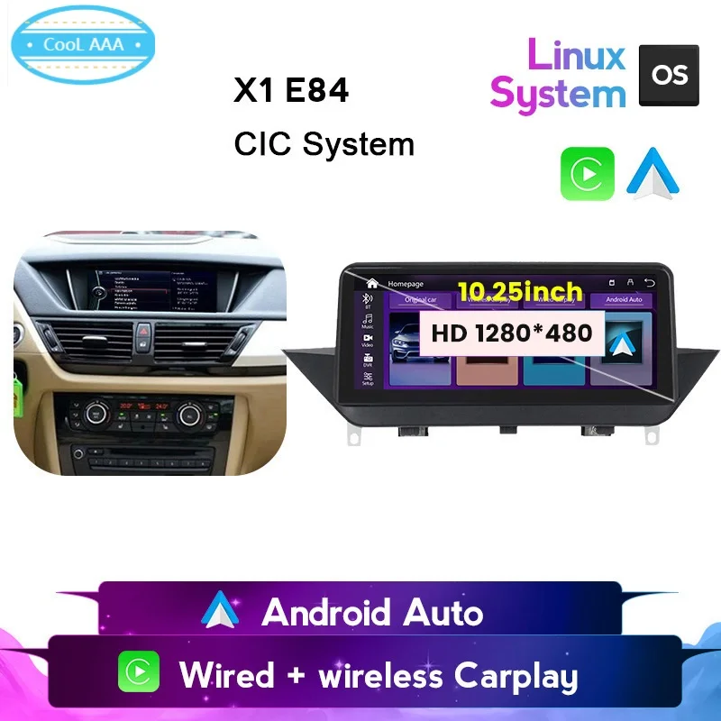 

Подходит для BMW X1 E84 09-15 модифицированная система Carplay Bluetooth экран навигации с камерой заднего вида