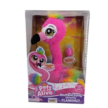 

Original Pets Alive Rose Red Flamingo Pluszowy Electronic Pet Electric Music Voice Swing Girls Kids Playhouse Toys Gift