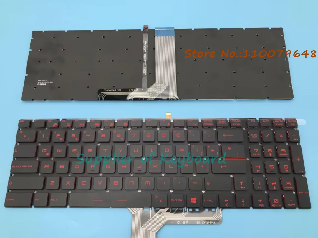 Teclado Espanhol Latino Retroiluminado para Msi Gl65 Leopard 9rc 9sc 9sd 9se 9sck 9sdk 9sek 10sek 10sdr 10ser 10sfr 10sfk Novo - Imagem 3