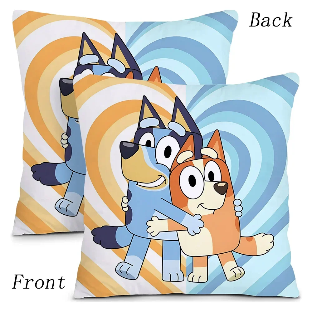 Anime For B-Blueys Pillow Covers Cartoon Sofa Decorative Double-sided Printing Short Plush Cushion Cover