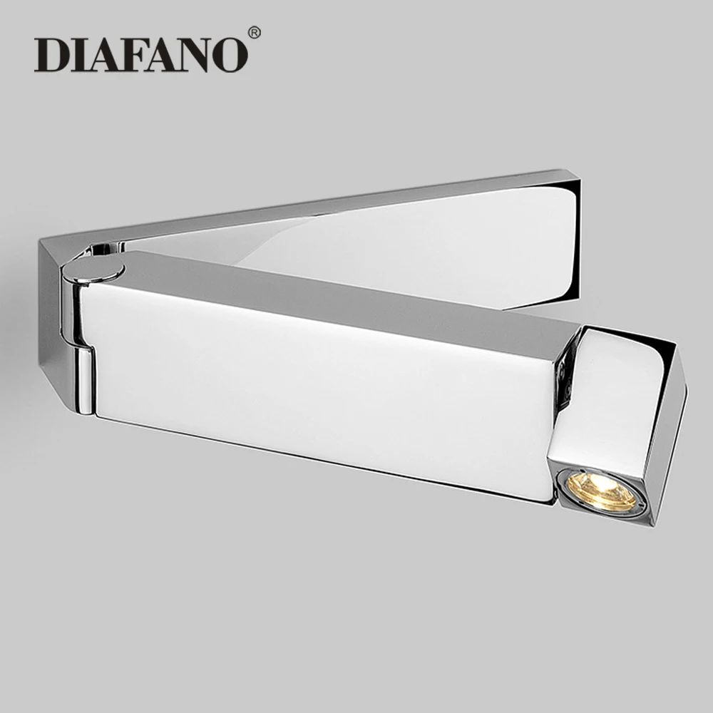 Indoor LED Wall Light Hotel Room Folding Bedside Reading Lamp 3W LED Angle Adjustable Wall Sconce Corridor Bedroom Lights