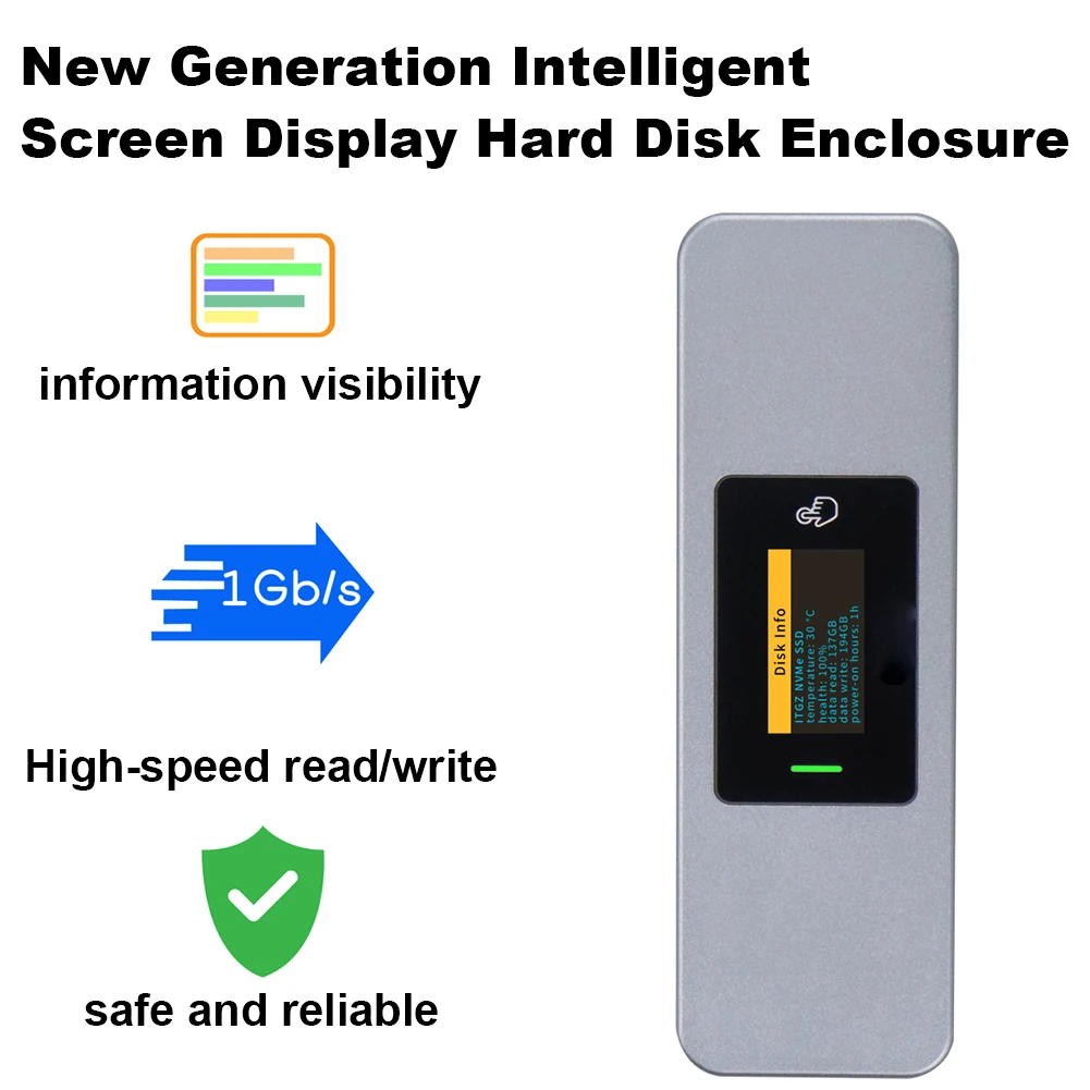 M.2 NVMe NGFF  ϵ ̺ ̽, 10Gbps SSD HDD ϵ ũ ڽ, M-key M.2 SSD Ŭ, ÷ ũ, USB3.2 Gen2