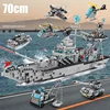 1560pcs Model Warships Building Blocks Construction Navy Battleship Army Boat Aircraft Bricks Toys for Children Gift 5