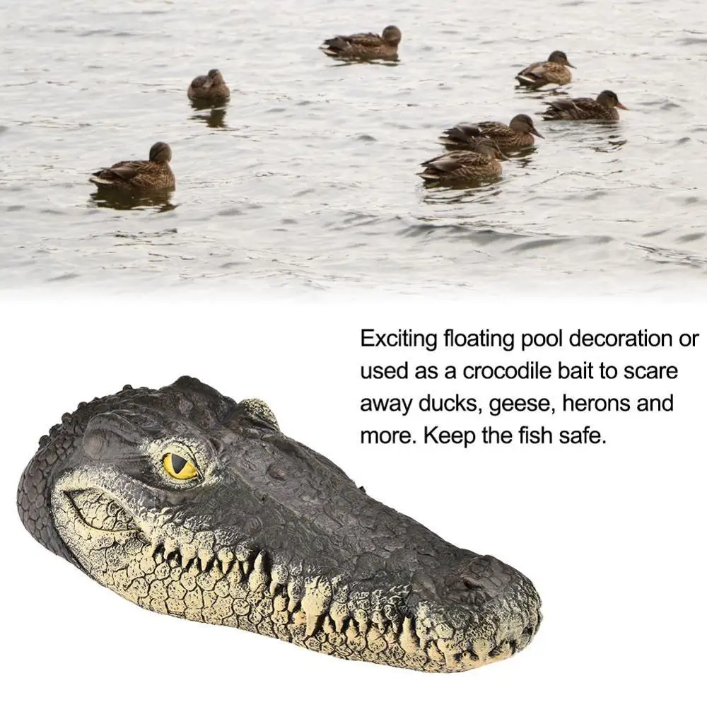 Q2 2.4G Remote Control Crocodile Head, RC Animals, Electric Funny& Scary Toy, Swim in Water, Joke& Trickery, Boy Kid Gift