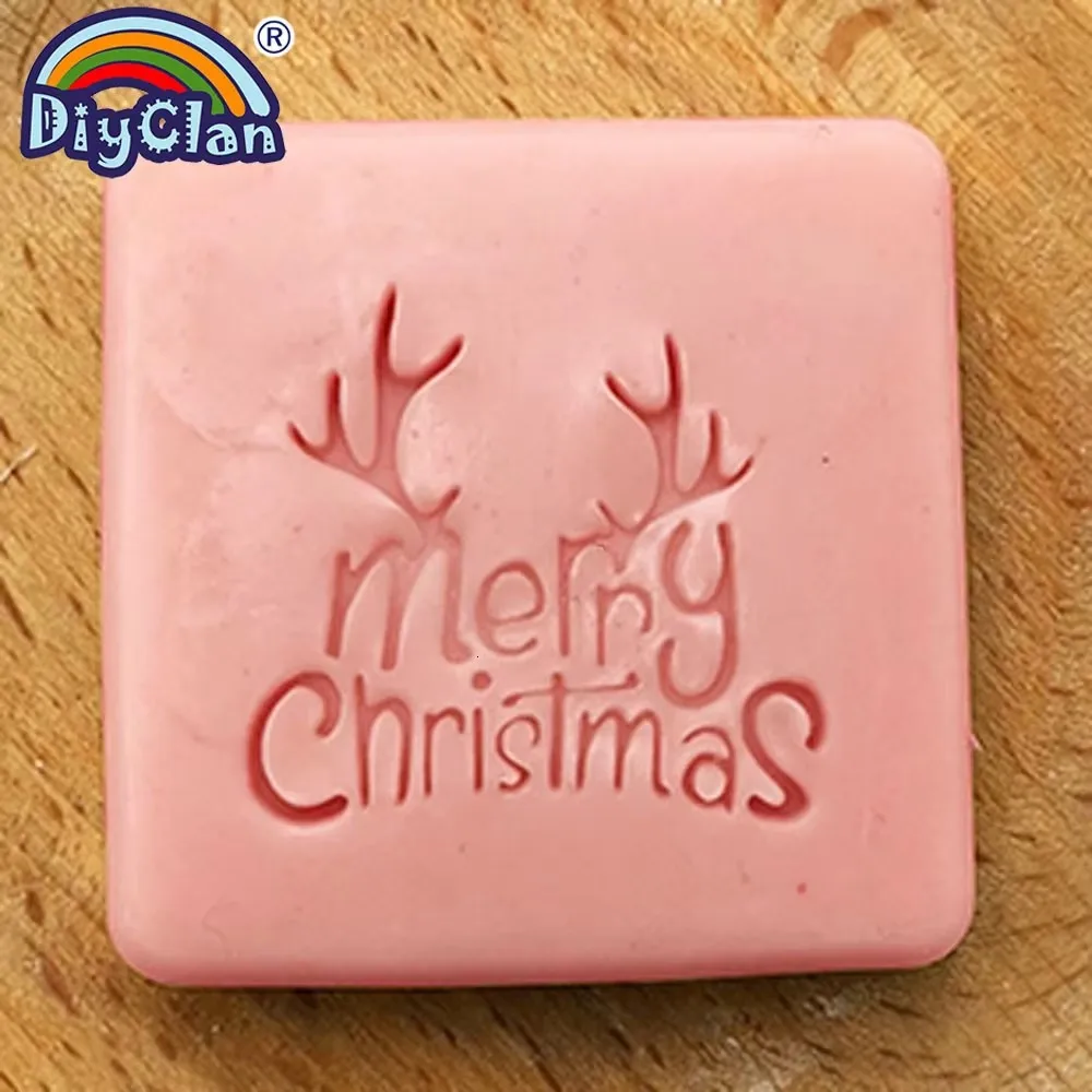 Weihnachtsserie Seifenstempel Schneemann Einhorn Baum Strumpf klar natürliches Bio-Kapitel für DIY handgemachte Seifenherstellung Siegel – Detail 4