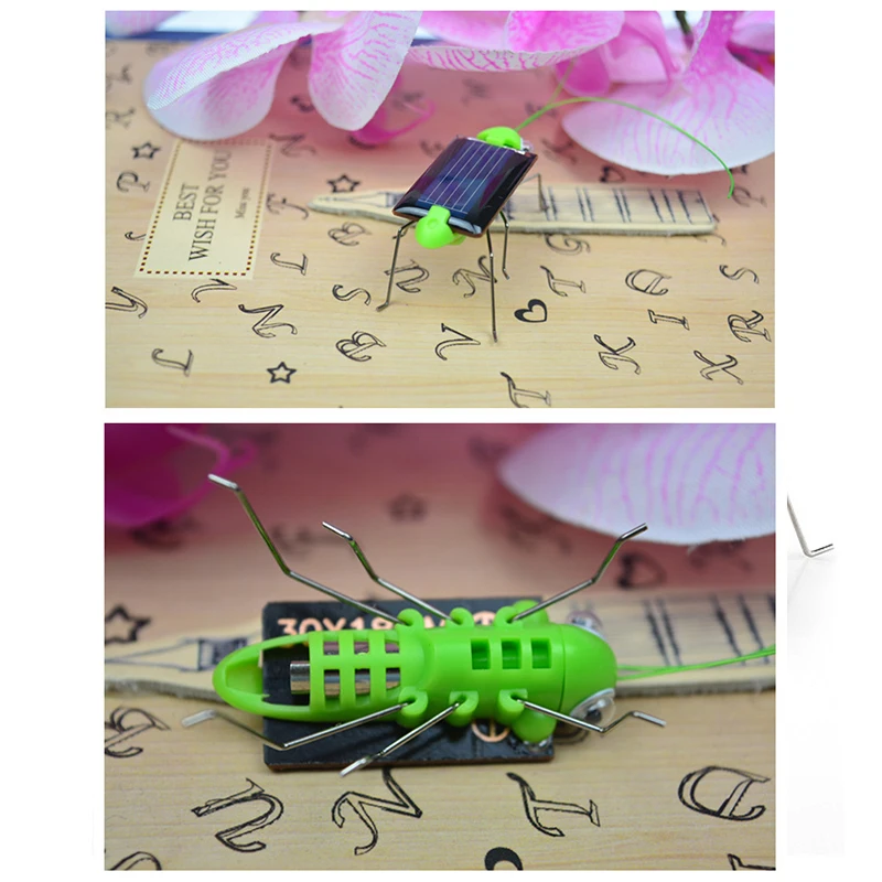 Grasshopper Toy Solar Robot Kit Solar Grasshopper Robot Toys Essential Gadgets Gifts Toys Battery Free Children Kids Gifts