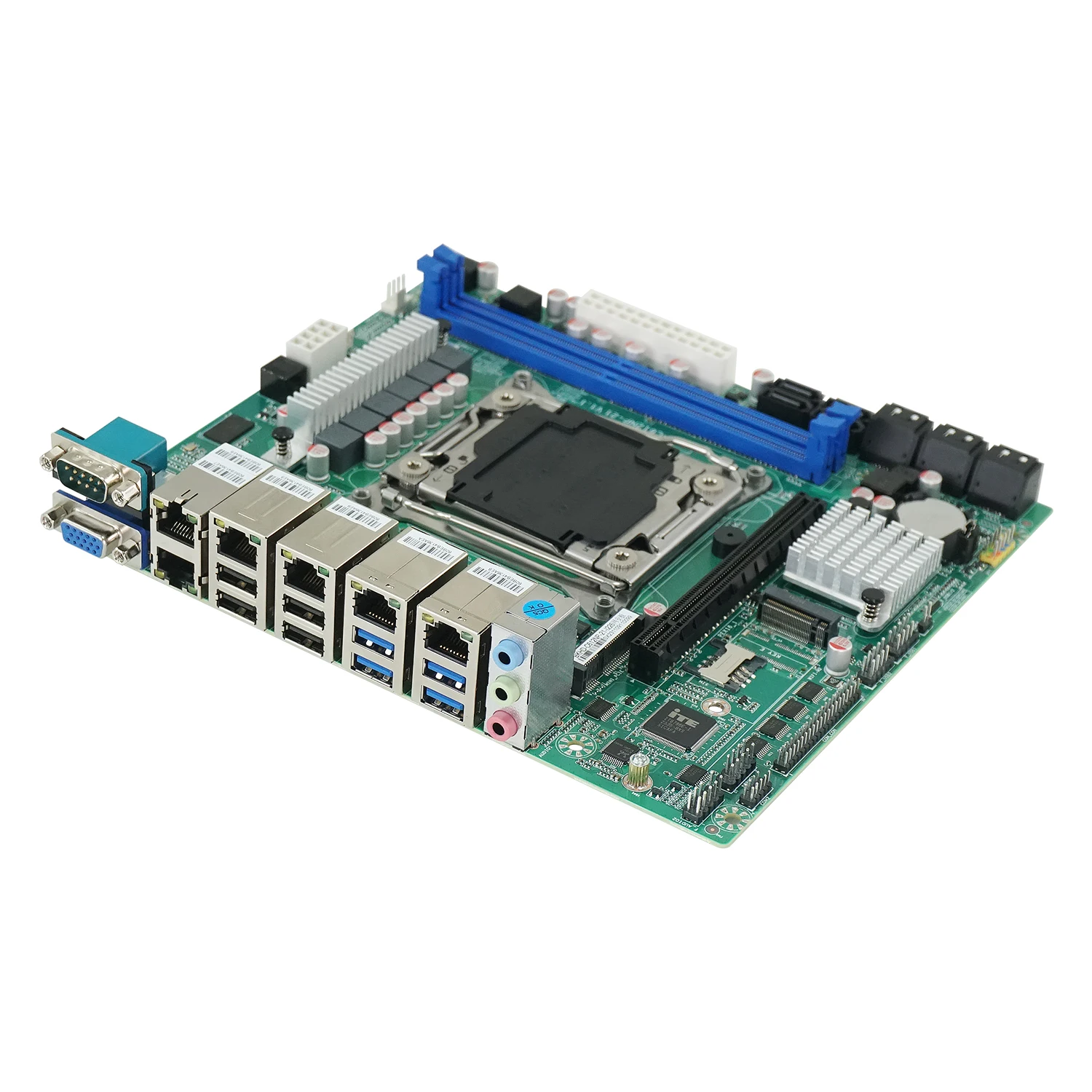 NAS Motherboard BKHD C612 Motherboard 10 SATA NAS MB 21*18.5cm Tower type heat dissipation PCIe 16X without processor