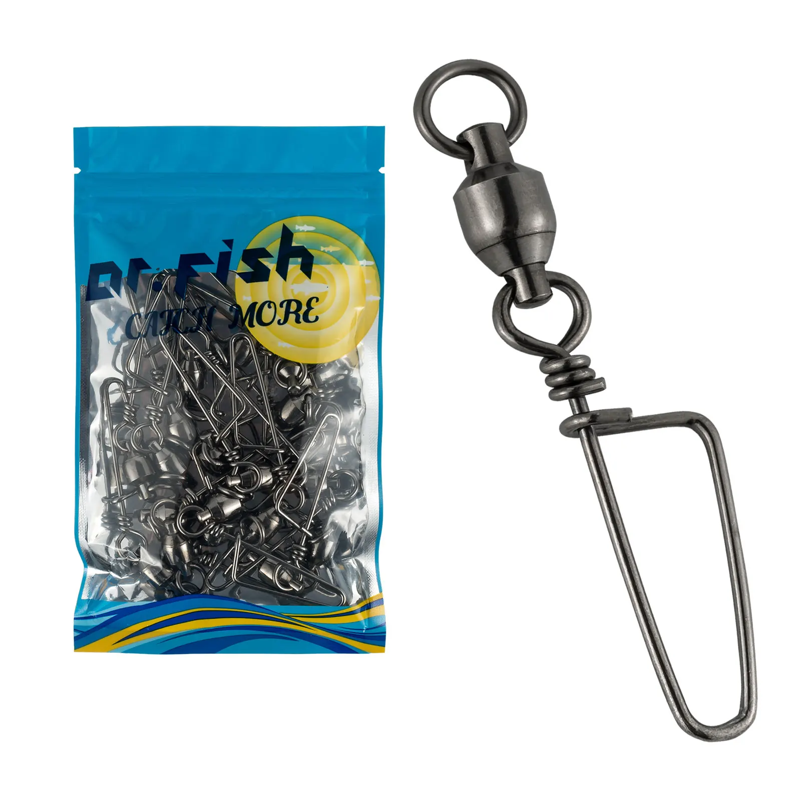 20pcs Fishing Rod Guide Tips & Swivels Kit - Stainless Steel Rolling Swivels, Fishing Connectors, Snaps For Sea & Freshwater Fishing