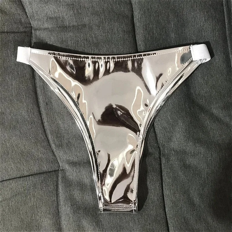 Micro short Sexy brillant pour femmes, boîte de nuit, cuir verni, petite culotte courte brillante pour spectacles sur scène de danseuse, taille basse