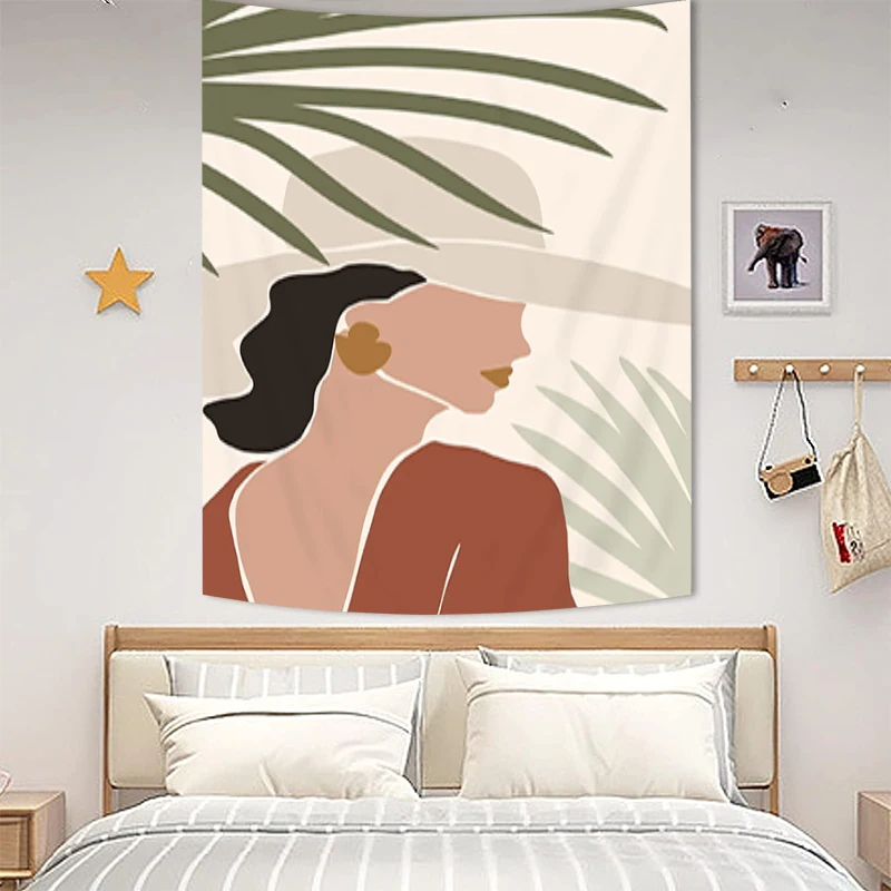 

Tapestry on the Wall Decor Boho Women Room Decors Aesthetic Home Decoration Tapries Tapestries Bedroom Fabric Hanging Decorative