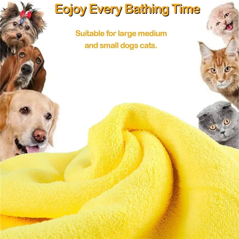 Title 5, Quick-drying Pet Dog and Cat Towels Soft Fiber ...