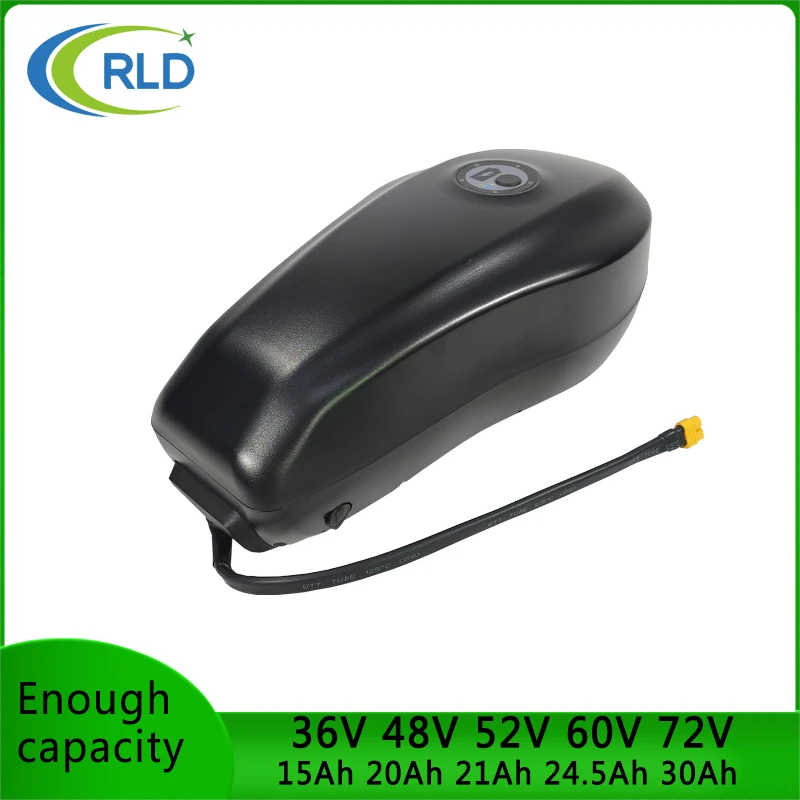 52V 60V Fuel Tank Ebike Battery 48V 72V 21700 Samsung 20Ah 25Ah 30Ah Large capacity tube Lithium Battery 250w-1500W motor