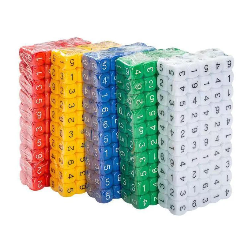 24PCS Math Dice With Numbers 1-6 Montessori Learning Activities Classroom Teaching Supplies Juegos Educativos Para Ni&ntilde;os