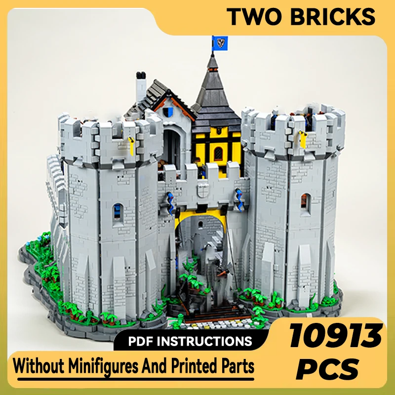 

Moc Building Blocks Castle Model Black Falcon's Fortress Technical Bricks DIY Assembly Construction Toys For Child Holiday Gifts