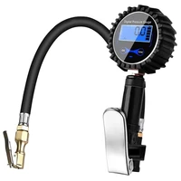 Digital Tire Pressure Inflator Gauge Aluminum Alloy Tire Pressure Gauge Air Line Clip-on Tyre Pump for Motorcycle Bicycle Auto - Image 2