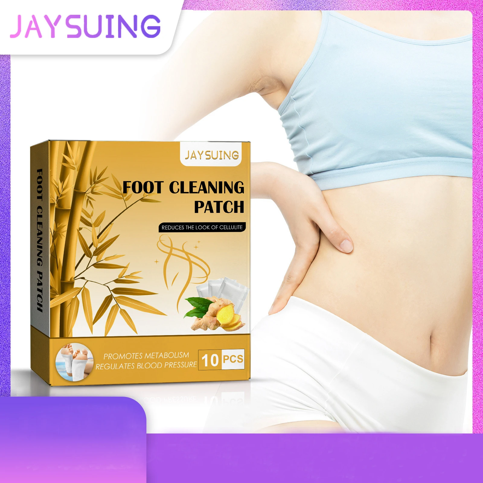 Ginger body shaping foot patch for firming big belly thighs small waist lazy people slim body shaping foot patch