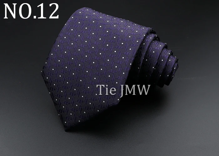 Neue männer Jacquard Gestreiften Plaid Krawatte Klassische Polyester Schmale Dünne Krawatte Zubehör Täglichen Verschleiß Krawatte Hochzeit Party Geschenk – Detail 12