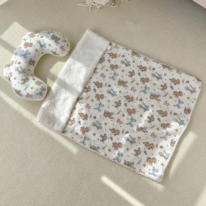 Pet Blanket With Pillow Dog and Cat Printed Nest Mat Dog and Cat Sleeping Pillow Quilt Warm mat puppy