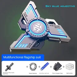 Luminous Metal Fidget Spinner - Stress Relief Toy (Blue S)