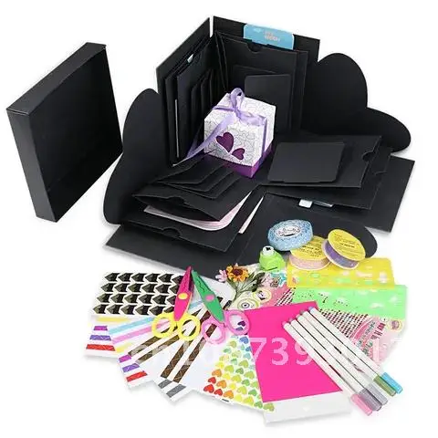 

Gift Boxs Surprise Explosion Love Scrapbook DIY Photo Album Birthday Gift Anniversary Wedding Gift Decoration 15x15x14.5cm