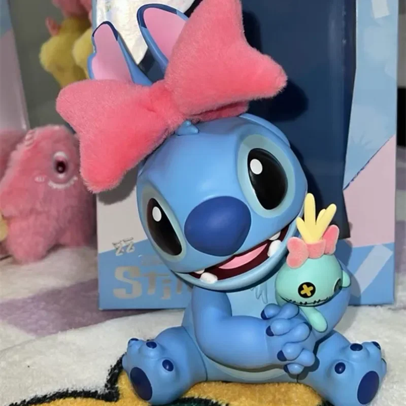 

Disney Action Figures Lilo & Stitch Sweet Hug Hit Themed Cartoon Figure Doll Bow Knot Stitch Toys Birthday Gifts
