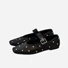 2025 Women Flats Fashion Crystal Buckle Strap Shoes Woman Genuine Leather Square Toe Mary Janes Spring Summer Flats Size 34-43 4