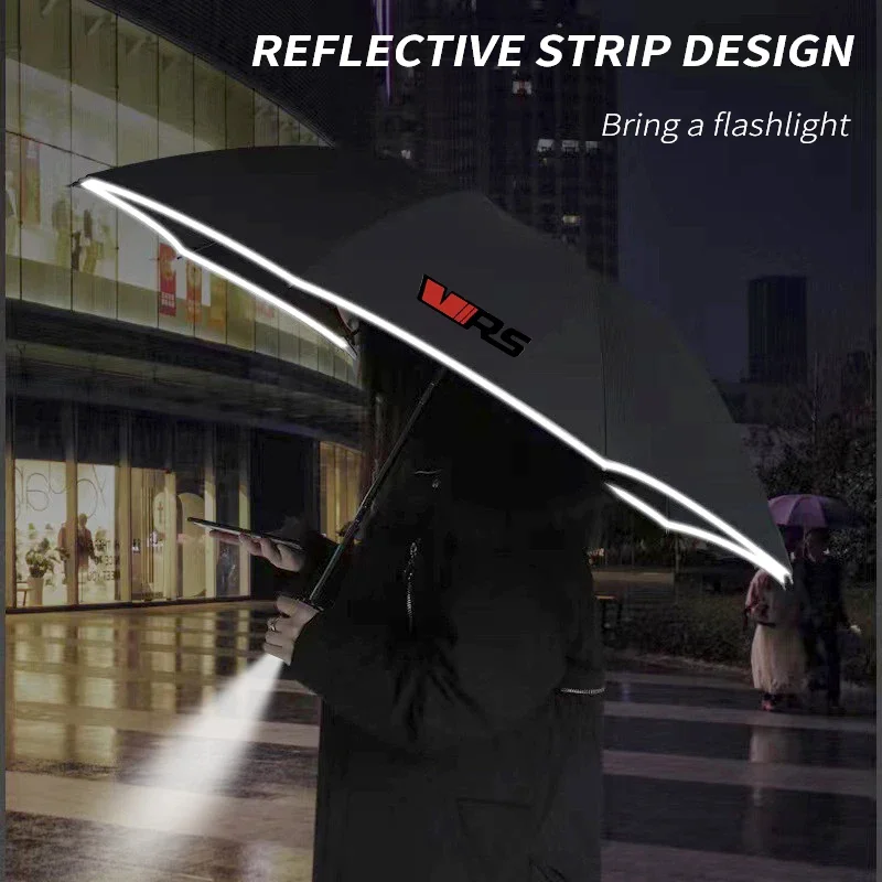 Skoda VRS RS Octavia Fabia Rapid Superb Karoko Scala Car Fully Automatic Reflective Sun Umbrella Folding Sunshade Accessories
