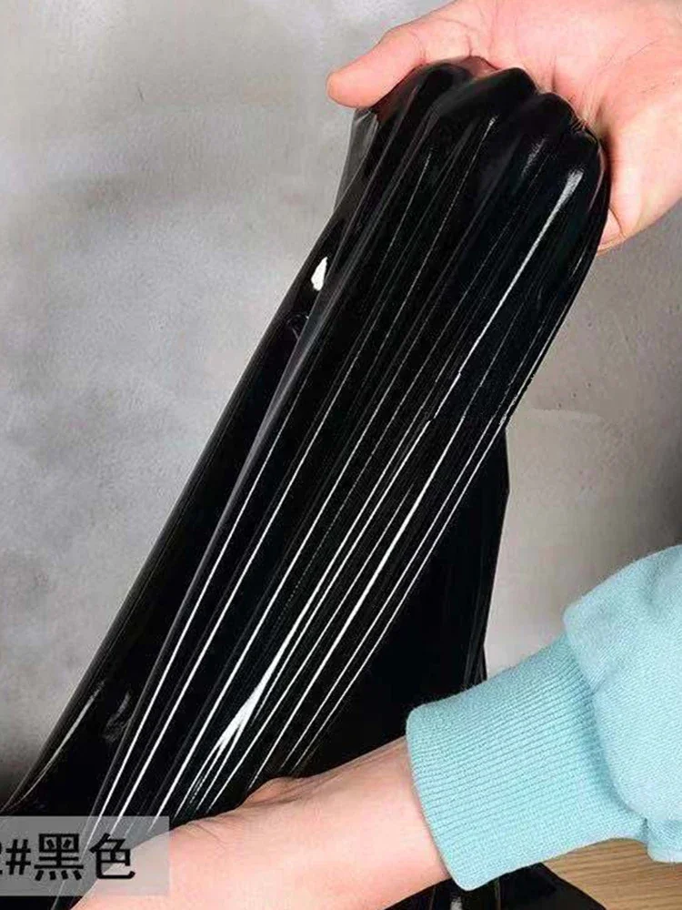 Women High Waist Patent Leather Pencil Pants Faux Latex Leggings PVC Slim Bodycon Trousers Ladies Nightclub Wear Custom 2023 New 5
