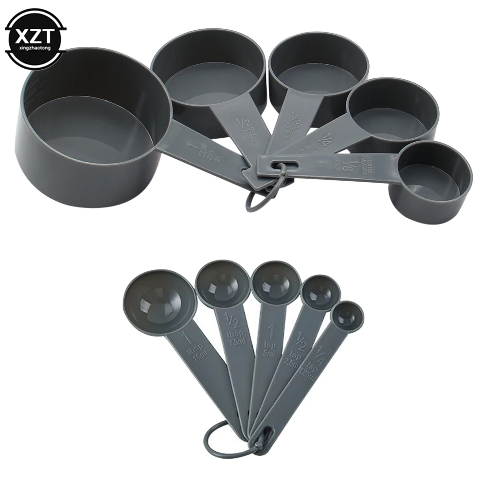 Hot Sale 10pcs/Set Measuring Tools Kitchen Measuring Spoons Teaspoon Sugar Scoop Cake Baking Flour Measuring Cups Cooking Tools