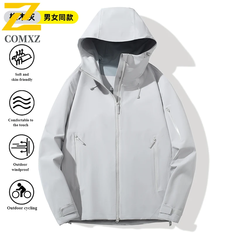 EiAO Windbreaker Couple's Colorblock  Waterproof Windproof Breathable Outdoor multifunctional Jacket for Hiking Camping Fishing