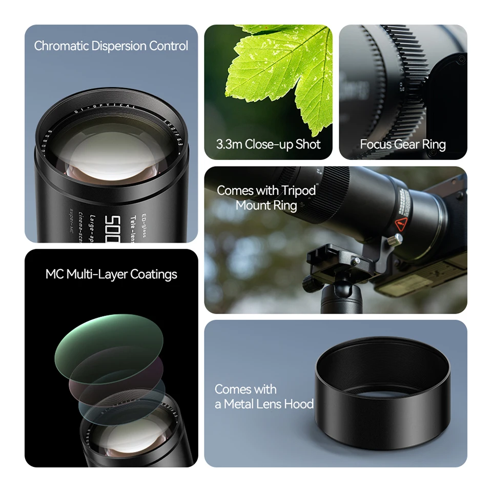 Ttartisan望遠カメラレンズ、フルフレーム、500mm、f6.3、人間の