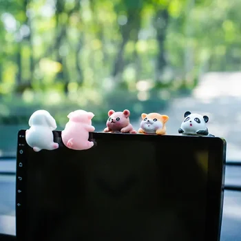 Animali dei cartoni animati, decorazioni per auto, decorazioni per monitor, interni auto carini, cruscotto, accessori per schermi di computer