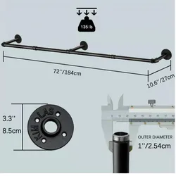 Shoe Rack Clothes Stand Pipe Hanger Iron Art on The Wall Clothing Store Display Shelf Hanging Wholesale