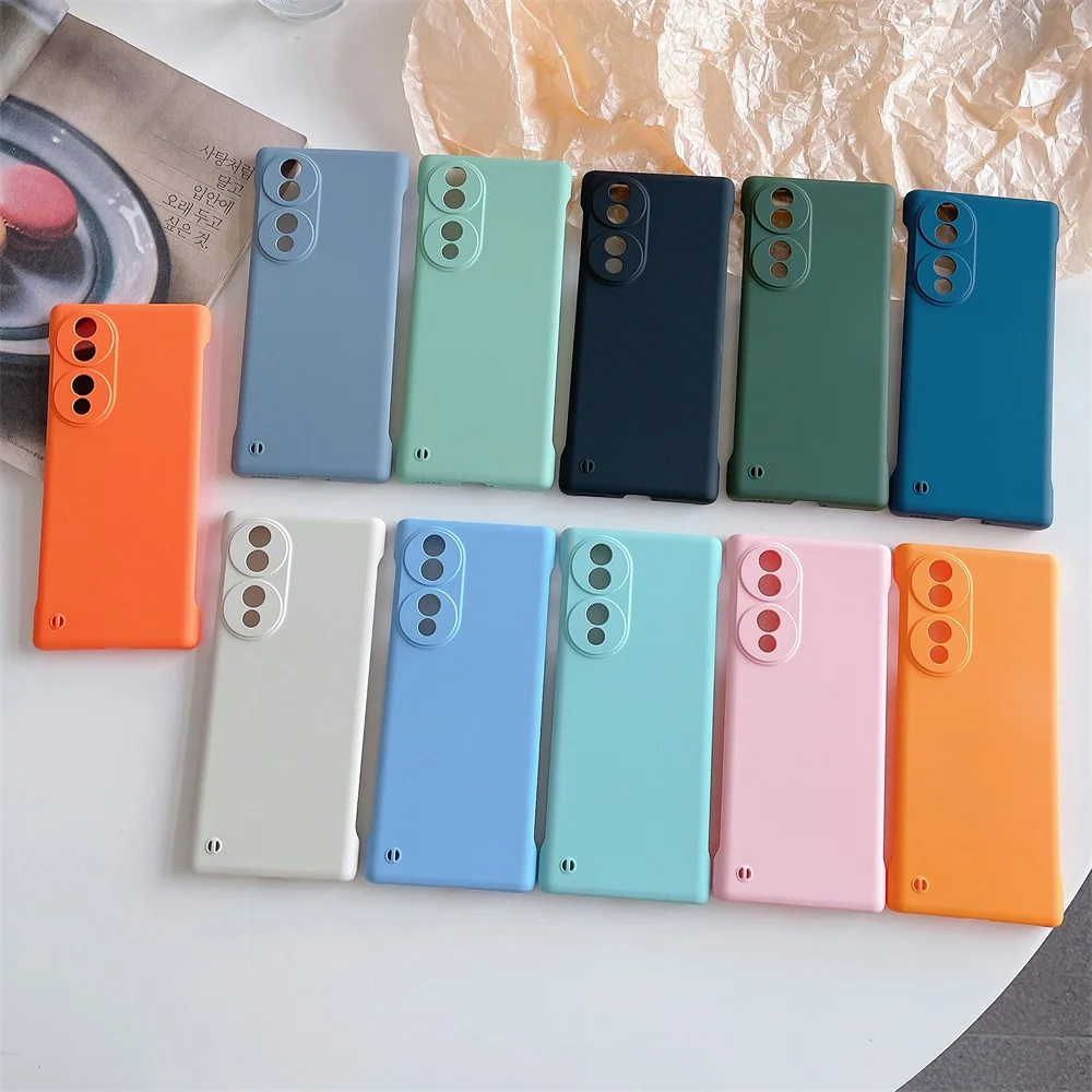 Rahmenlose, matte Hülle in Bonbonfarben für Honor70 Honor 70 Pro Plus X9 X30 Magic4 Lite 5G Schlanke, harte PC-Stoßstangenabdeckung_voghion.com