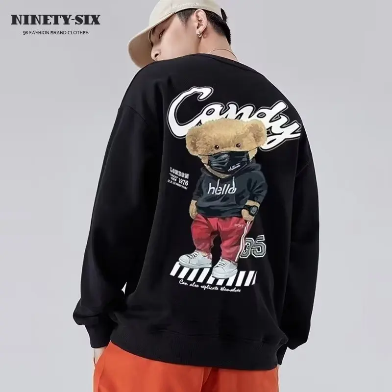 Spring Autumn Men's Sweatshirts Korean Fashion Streetwear Gradient Sweatshirts Male Casual Lounge Wear Tye Dye Sweatshirt